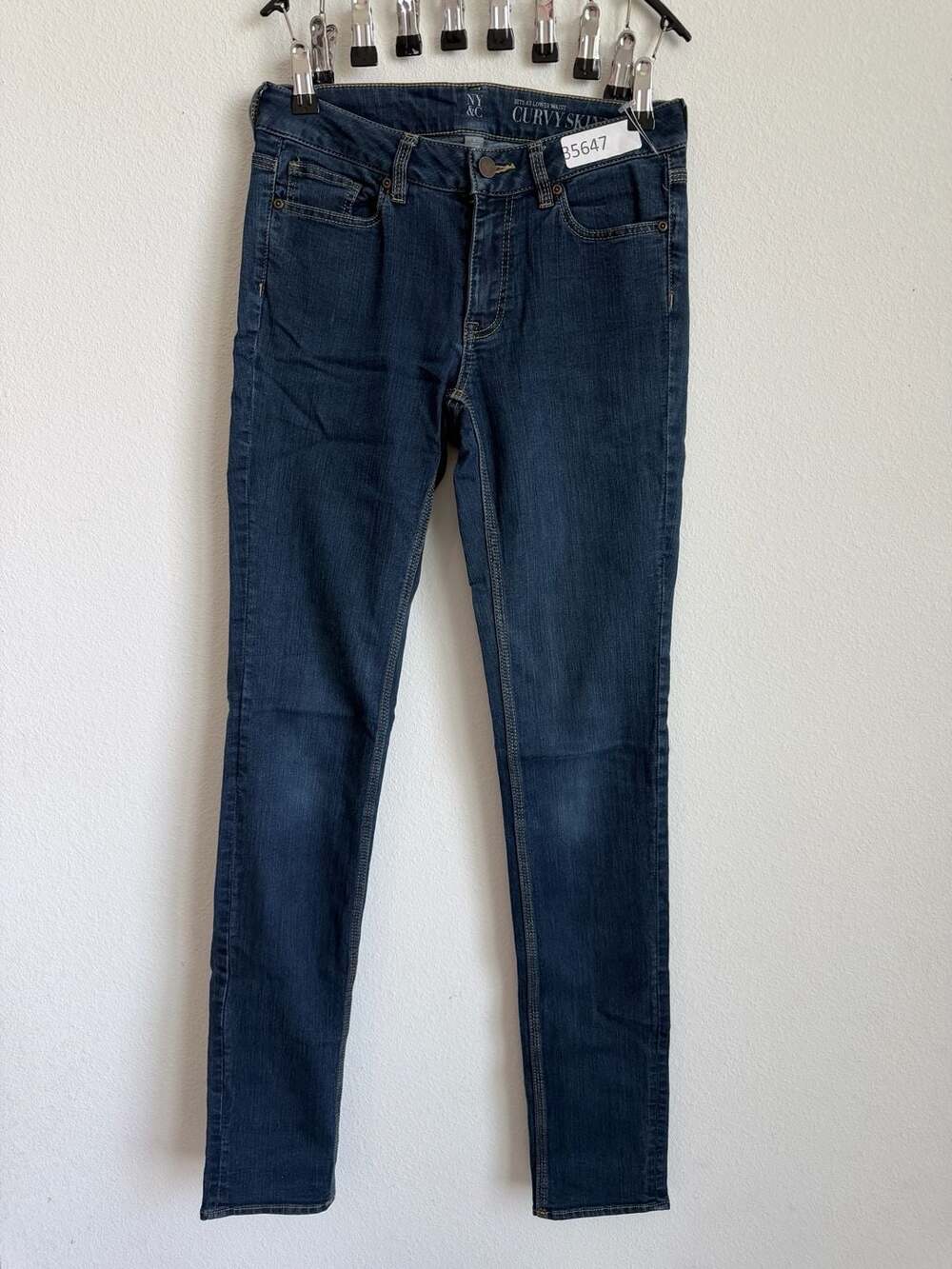 NY&C Curvy Skinny Blue Stretch Jeans Size 2 Tall